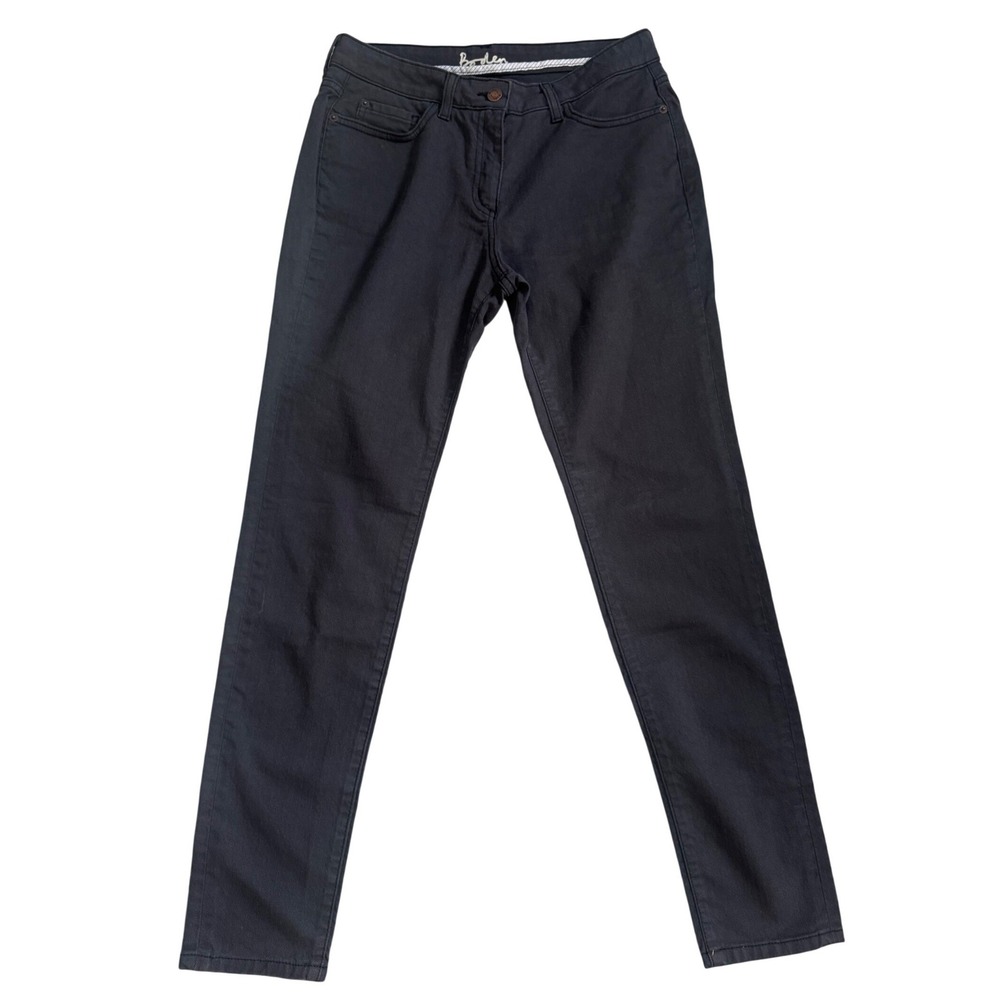 Boden Dark‎ Gray Wash Straight Leg Jeans Women's US 8L UK 12L Cotton Blend